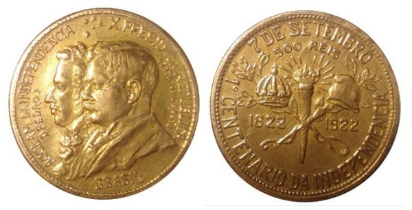 500 réis (100th Anniversary of Brazilian Independence)