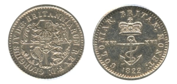 1/16 dollar (George IV)