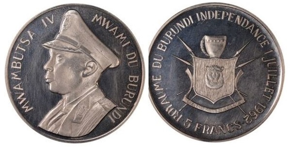 5 francs (Independence of Burundi)