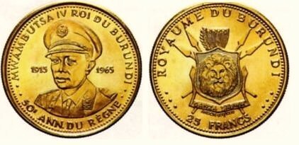 25 francs (50th Anniversary of the Reign of Mwanbutsa IV)