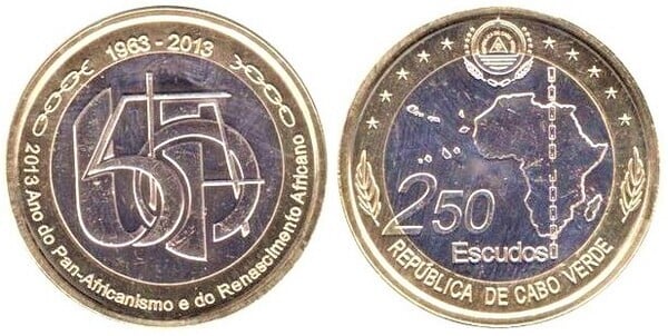 250 escudos (50th Anniversary of the Organization of African Unity (OAU))