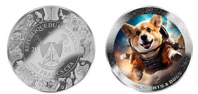 1000 francs CFA (Astronaut dog)