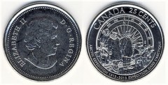 25 cents (100 Aniversario de la Primera Expedición Canadiense al Ártico)