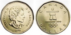 1 dollar (Lucky Loonie-Olympic Games Vancouver 2010)