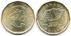 1 dollar (100 Aniversario del Saskatchewan Roughriders)