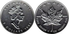 5 dollars (Elizabeth II - Maple Leaf)
