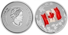 25 dollars (50 Aniversario de la Bandera Canadiense)