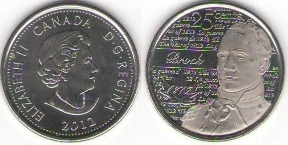 25 cents - War of 1812 - Major General Sir Isaac Brock