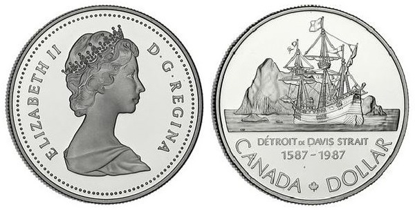 1 dollar (400th Anniversary of the Discovery of Davis Strait)