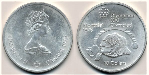 10 dollars (XXI O.G.M. Montreal 1976 - Weight)