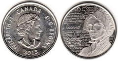25 cents (Héroes de la Guerra de 1812 - Laura Secord)