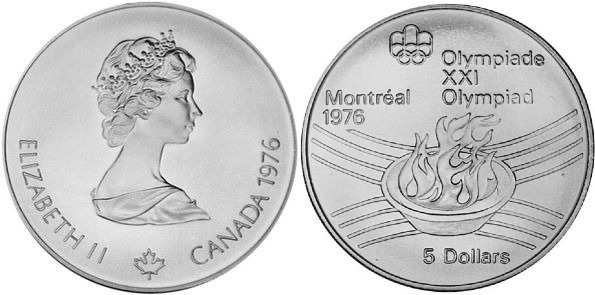 5 dollars (XXI Olympic Games Montreal 1976 - Torch)