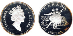 1 dollar  (50 aniversario -Ballet Nacional de Canadá)