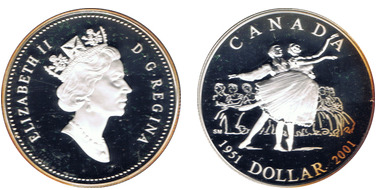 1 dollar  (50th Anniversary -National Ballet of Canada)