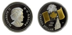 1 dollar (40th anniversary of the Canadian flag)