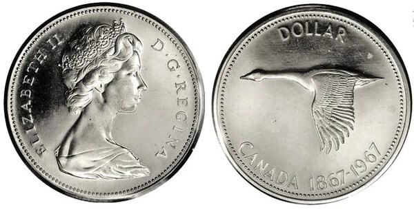 1 dollar (Centennial of the Canadian Confederation)