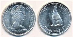 50 cents (Centenario de la Confederación Canadiense)