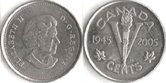 5 cents (60th anniversary of World War II)