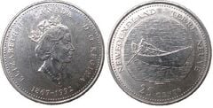 25 cents (125th Anniversary of Canadian Confederation - Newfoundland)