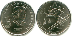 25 cents - XXI Olympic Winter Games, Vancouver 2010 - Alpine Skiing