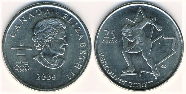 25 cents (Olympic Games -Speed Skating)