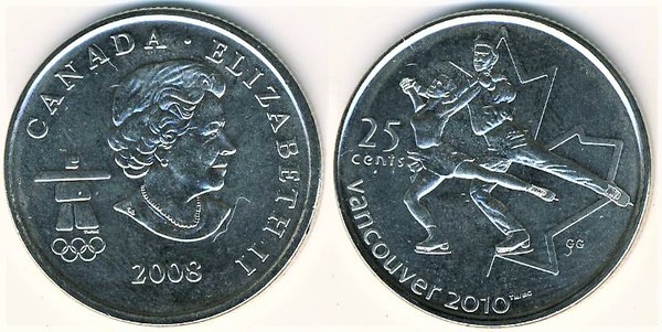 25 cents (Olympic Games - Artistic Skating)