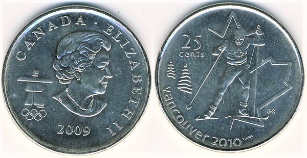 25 cents (Olympic Games - Cross-country skiing)