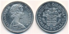 1 dollar (100 Aniversario de la Unión de la Columbia Británica)