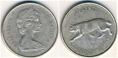 25 cents (Centenario de la Confederación Canadiense)
