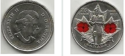 25 cents (65th Anniversary of the End of World War II)