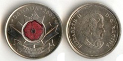 25 cents (Remembrance Day, Colored)