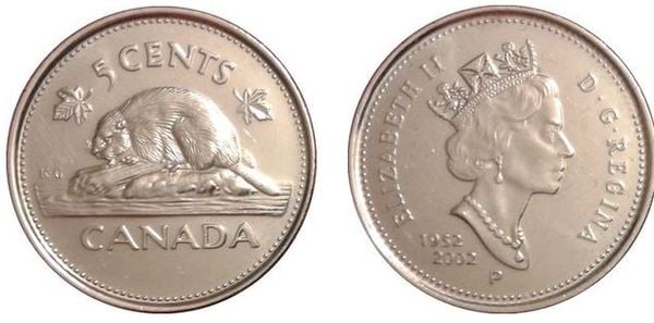 5 cents (Queen Elizabeth's Golden Jubilee)