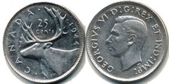 25 cents (George VI)