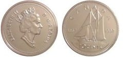 10 cents (125 Aniversario de la Confederación Canadiense)