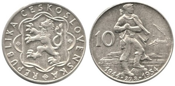 10 korun (10th Anniversary of the Slovak Uprising)