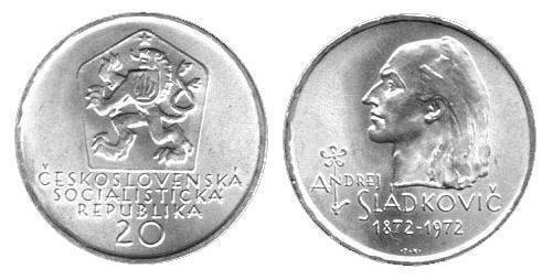 20 korun (100th Anniversary of the Death of Andrej Sladkovic)