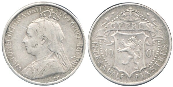 4 1/2 piastres (Queen Victoria)