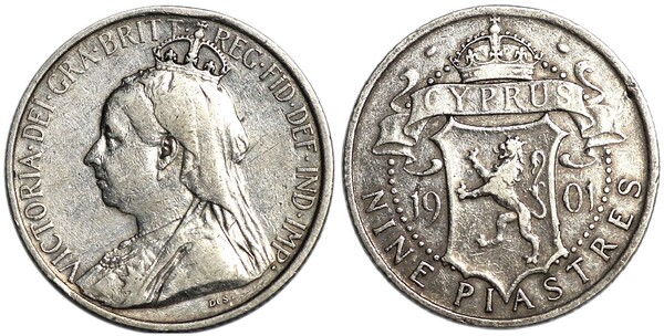 9 piastres (Queen Victoria)