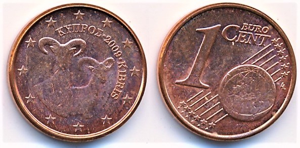 Coin 1 euro cent 2008 2023 of Cyprus Updated Value Foronum