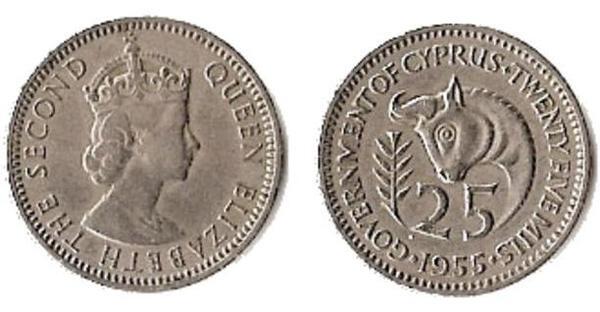 25 mils (Elizabeth II)