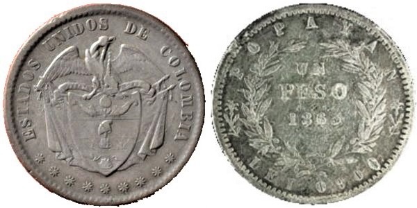 1 peso (United States of Colombia)