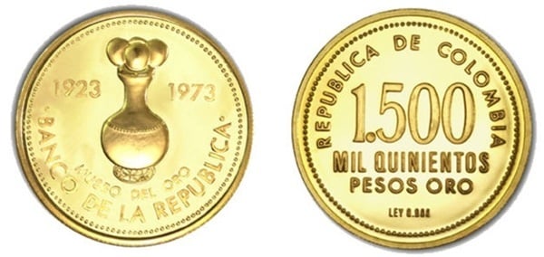 1.500 pesos (50th Anniversary of Banco de la República)