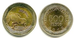 Coin 500 pesos 1993-2012 of Colombia ✓ Updated Value