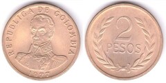 2 pesos (Simón Bolívar)