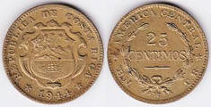 25 céntimos (yellow brass)