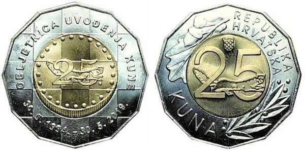 25 kuna (25th Anniversary of the Introduction of Kuna)