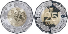 25 kuna (25th Anniversary - Member of the United Nations)