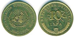 10 lipa (50 Aniversario de las Naciones Unidas)