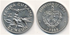 1 peso (Fauna Cubana - Zunzún)