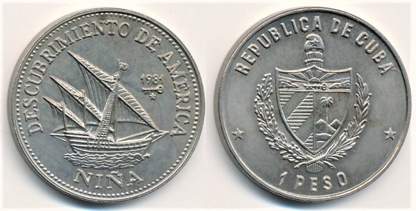 1 peso (Discovery of America-Nave Niña)